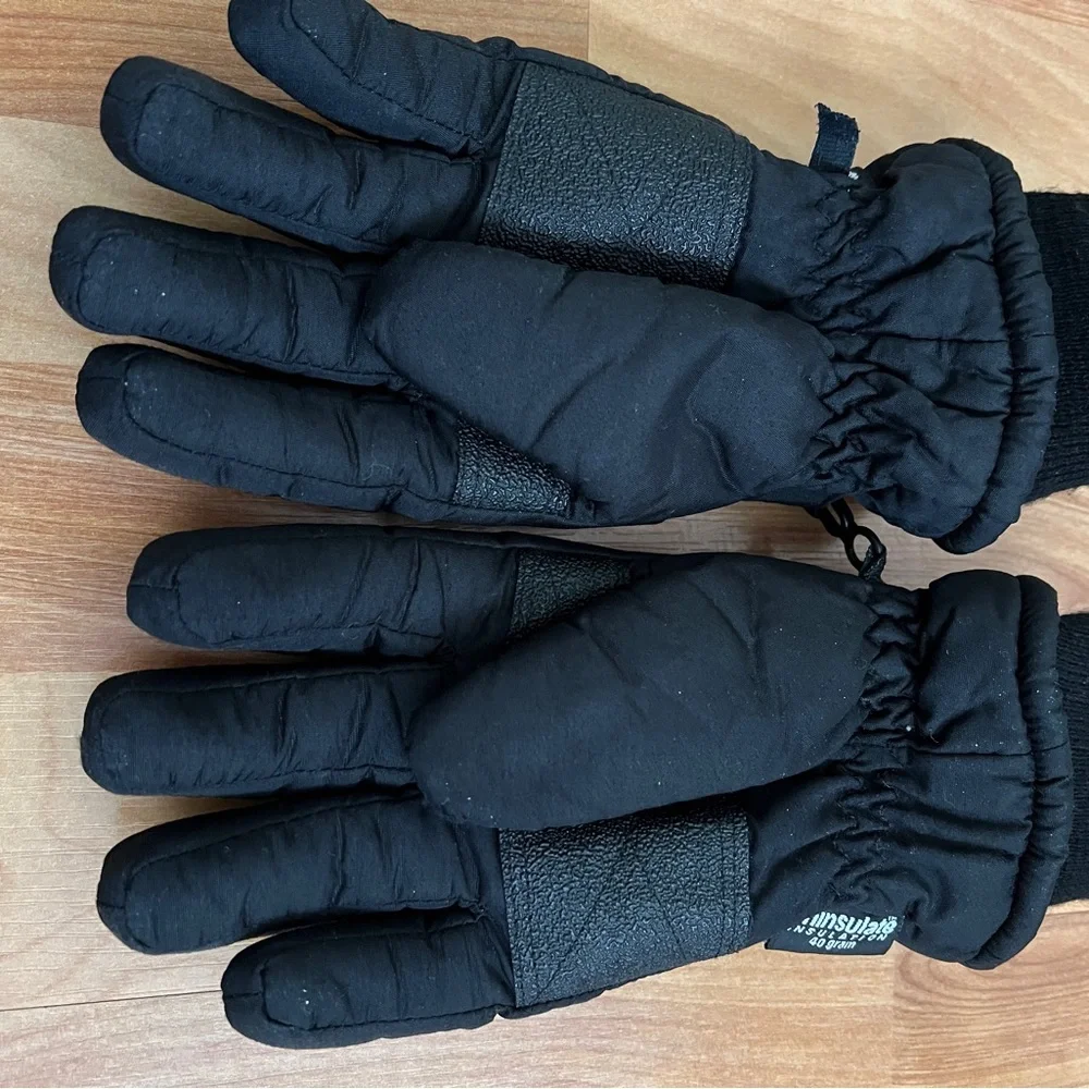 EUC 3M Thinsulate Black Insulated Gloves sz Small
